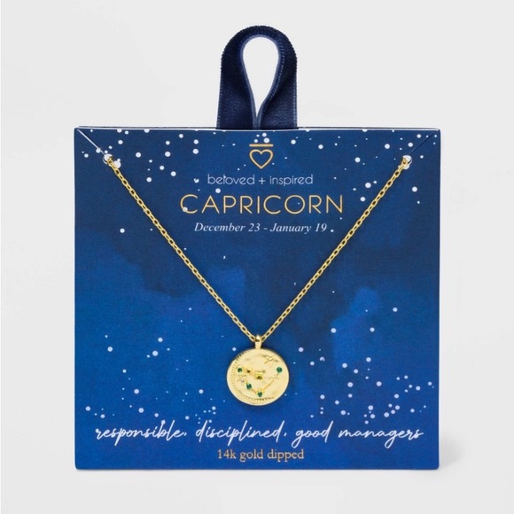 Beloved Inspired 14K Gold Dipped Constellation 
Disc w/ Stones Pendant Necklace - Picture 6 of 15